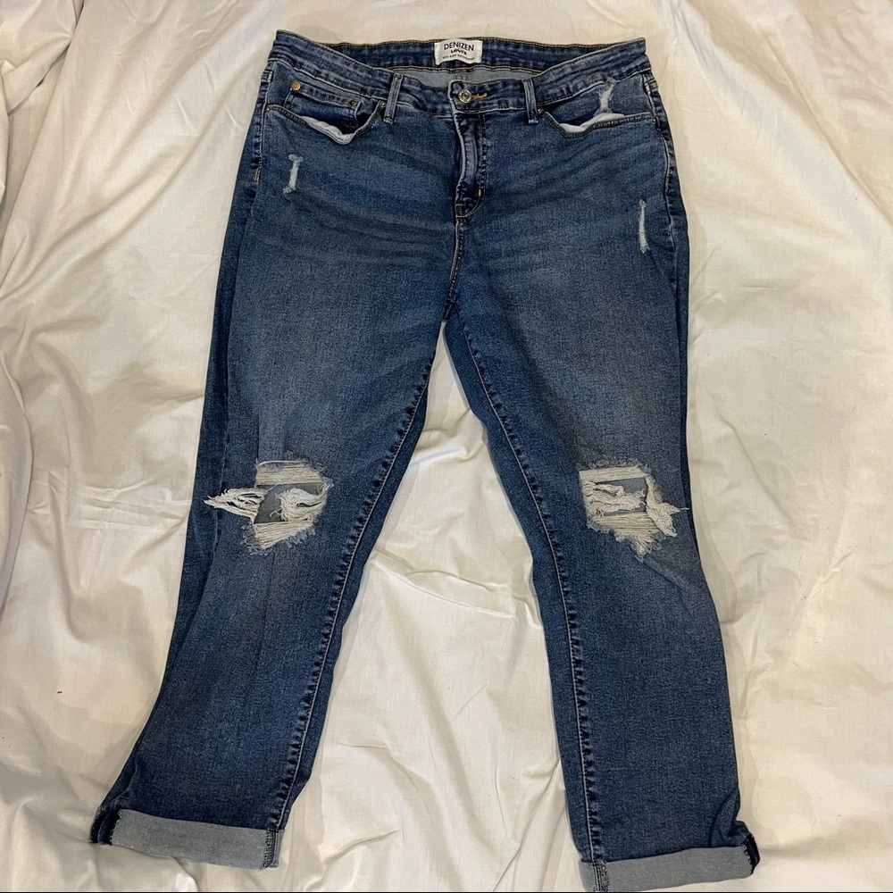 Denizen Levi's Jeans Womens Denim Blue Mid
Rise Boyfriend s33in